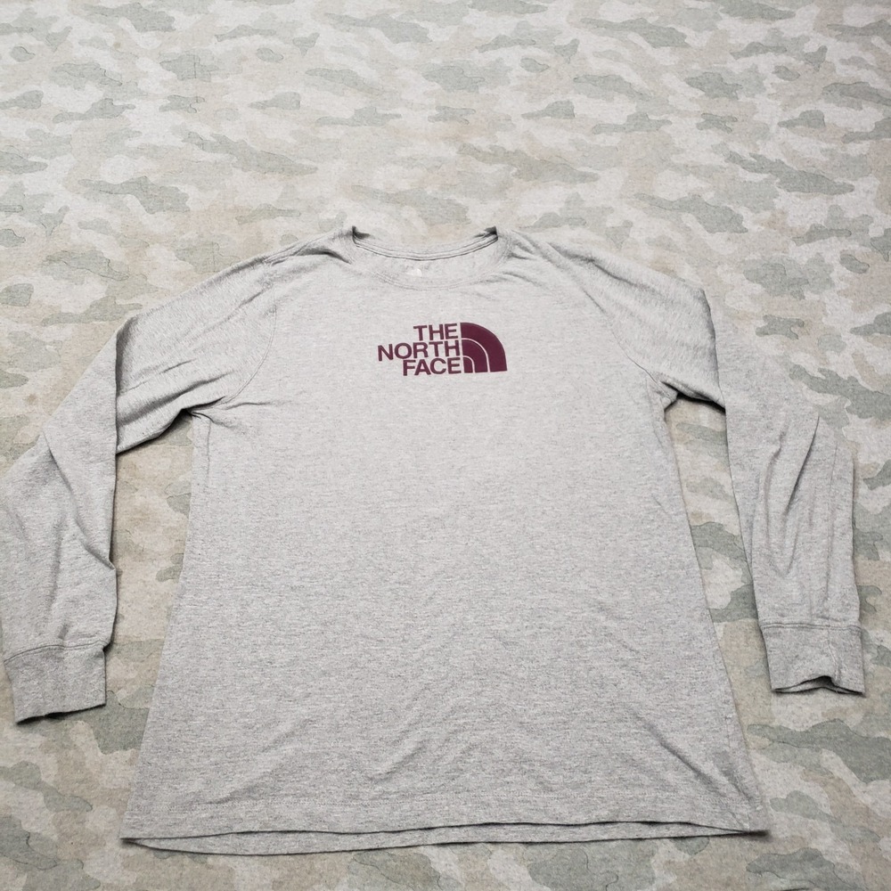 The North Face Shirt Womens XL Gray Pullover Long Sleeve Outdoors Hiking Camp